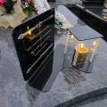 DEKORACJA na grób ZNICZ podstawka na cmentarz LAMPKA LED wieczna latarenka