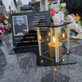 ZNICZ LED Statuetka Ze Zdjęciem Cmentarz GRÓB dla Mamy Taty Babci Dziadka