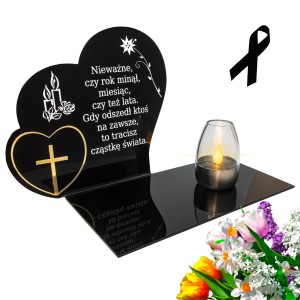  ZNICZ SOLARNY z Grawerem Wieczna Lampka Latarenka LED STATUETKA na GRÓB