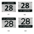 TABLICZKA Z NUMEREM NA DOM TABLICA ADRESOWA Aluminiowa Numer Domu Adresówka UVP-153-SIL-B