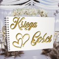 KSIĘGA GOŚCI NA WESELE ŚLUB DREWNIANA PAMIĄTKA ELEGANCKA WYJĄTKOWA