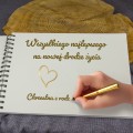 KSIĘGA GOŚCI NA WESELE ŚLUB DREWNIANA PAMIĄTKA ELEGANCKA PERSONALIZOWANA
