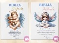 Pamiątka Chrzest BIBLIA PISMO ŚW nadruk z imieniem OD CZRESTNYCH DZIADKÓW          UVP-149-BIBLIA-CHRZ