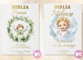 Pamiątka Chrzest BIBLIA PISMO ŚW nadruk z imieniem OD CZRESTNYCH DZIADKÓW          UVP-149-BIBLIA-CHRZ