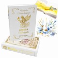 Pamiątka Chrzest BIBLIA PISMO ŚW nadruk z imieniem OD CZRESTNYCH DZIADKÓW          UVP-149-BIBLIA-CHRZ