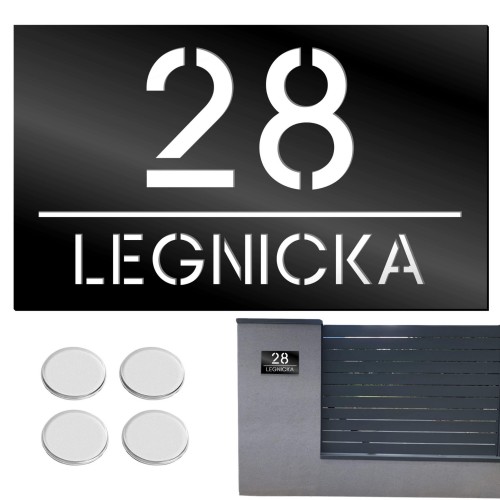 TABLICZKA Z NUMEREM DOMU TABLICA ADRESOWA Na Dom Numer Adres Ulica 15X25CM  LASP-342-M-3