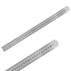 LINIJKA MIARA METALOWA DWUSTRONNA 40 CM / 16 CALI przymiar  linowy. Linijka stalowa 
