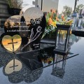 ZNICZ SOLARNY z Grawerem Wieczna Lampka Latarenka LED STATUETKA dla taty