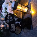 ZNICZ SOLARNY z Grawerem Wieczna Lampka Latarenka LED STATUETKA dla taty