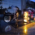 ZNICZ SOLARNY z Grawerem Wieczna Lampka Latarenka LED STATUETKA dla taty