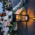 ZNICZ SOLARNY LED LAMPION NA GRÓB STATUETKA NA CMENTARZ Z KRZYŻEM