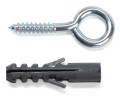 5x60mm WKRĘT OCZKOWY Z KOŁKIEM KOŁEK GWINT HAK OCYNK 2 szt