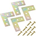 50x50x15mm KĄTOWNIK MEBLOWY MONTAŻOWY PŁASKI + WKRĘTY 4szt
