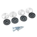 4 SZT MOCOWANIE LUSTRA SZKŁA TABLICZKI WKRĘTY ZAŚLEPKI 30 MM STAL INOX