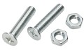 M5x12mm ŚRUBA STOŻKOWA ŚRUBKA Z NAKRĘTKĄ OCYNK  KRZYŻAK 14 szt
