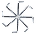 12 SZT HACZYK TYP L HAK PROSTY WKRĘCANY DO DREWNA, KOŁKÓW 3X30MM