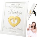 Prezent na chrzest święty PAMIĄTKA CHRZTU ŚWIĘTEGO personalizowany STOPY