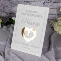 Prezent na chrzest święty PAMIĄTKA CHRZTU ŚWIĘTEGO personalizowany STOPY