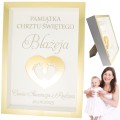 Prezent na chrzest święty PAMIĄTKA CHRZTU ŚWIĘTEGO personalizowany STOPY
