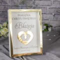 Prezent na chrzest święty PAMIĄTKA CHRZTU ŚWIĘTEGO personalizowany STOPY