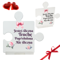 DUŻY SZKLANY PUZZEL ŚMIESZNY PREZENT NA WALENTYNKI DLA NIEJ DZIEWCZYNY