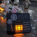 ZNICZ SOLARNY podstawka na cmentarz LAMPKA LED wieczna latarenka na grób