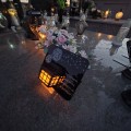 ZNICZ SOLARNY podstawka na cmentarz LAMPKA LED wieczna latarenka na grób
