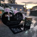SOLARNY ZNICZ Led Statuetka NA CMENTARZ GRÓB DUŻA Lampka Led z Grawerem
