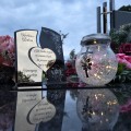 WIECZNY ZNICZ SOLARNY Statuetka dla BABCI na Grób Wszystkich Świętych LED