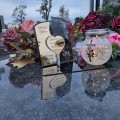 WIECZNY ZNICZ SOLARNY Statuetka dla BABCI na Grób Wszystkich Świętych LED