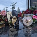 WIECZNY ZNICZ SOLARNY Statuetka dla BABCI na Grób Wszystkich Świętych LED