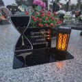 SOLARNY ZNICZ Led Statuetka NA CMENTARZ GRÓB DUŻA Lampka Led z Grawerem