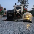 SOLARNY ZNICZ Led Statuetka NA CMENTARZ GRÓB DUŻA Lampka Led z Grawerem