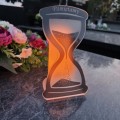 DEKORACJA na grób ZNICZ podstawka na cmentarz LAMPKA LED wieczna latarenka
