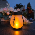 ZNICZ SOLARNY LED  LAMPION NA GRÓB STATUETKA NA CMENTARZ RÓŻA KRZYŻ NOWOSCI