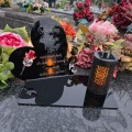 WIECZNY ZNICZ SOLARNY Statuetka dla BABCI na Grób Wszystkich Świętych LED