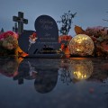 WIECZNY ZNICZ SOLARNY Statuetka dla MAMY na Grób Wszystkich Świętych LED