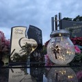 WIECZNY ZNICZ SOLARNY Statuetka dla DZIADKA na Grób Wszystkich Świętych LED