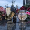 WIECZNY ZNICZ SOLARNY Statuetka dla DZIADKA na Grób Wszystkich Świętych LED