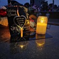 WIECZNY ZNICZ SOLARNY Statuetka dla Dziadka na Grób Wszystkich Świętych LED