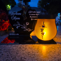 ZNICZ SOLARNY DLA MAMY LED NA GRÓB CMENTARZ SERCE NOWOSCI LAMPKA PŁOMIEŃ
