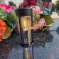ZNICZ SOLARNY LED LAMPION NA GRÓB STATUETKA NA CMENTARZ Z KRZYŻEM