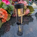ZNICZ SOLARNY LED LAMPION NA GRÓB STATUETKA NA CMENTARZ Z KRZYŻEM
