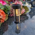 ZNICZ SOLARNY LED LAMPION NA GRÓB STATUETKA NA CMENTARZ Z KRZYŻEM