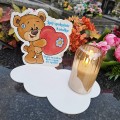 ZNICZ LAMPION NA GRÓB dla CHŁOPCAI DZIECKA statuetka na cmentarz  LED