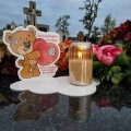 ZNICZ LAMPION NA GRÓB dla DZIEWCZYNKI  DZIECKA statuetka na cmentarz  LED