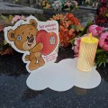 ZNICZ LAMPION NA GRÓB dla DZIEWCZYNKI  DZIECKA statuetka na cmentarz  LED
