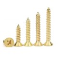 100 SZT WKRĘTY DO DREWNA 2,5x12 mm ZŁOTE MINI WKRĘTY OCYNK
