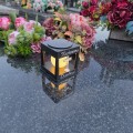 ZNICZ SOLARNY LED LAMPION NA GRÓB STATUETKA NA CMENTARZ Z KRZYŻEM
