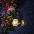 Znicz solarny LED   STATUETKA NA GRÓB wieczny lampion szkło akrylowe